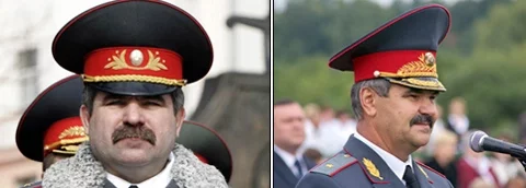 Найдзенку (справа) называлі двайніком міністра ўнутраных спраў Куляшова (злева).