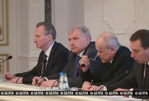 Слева направо: Александр Косинец, Александр Межуев, Леонид Анфимов, Николай Снопков. Фото БЕЛТА.