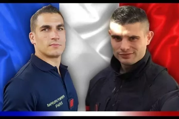 Пожарная служба Парижа распространила фото двух коллег, погибших при ликвидации утечки газа.