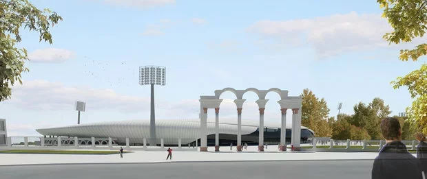 Стадион «Динамо» в Минске станет легкоатлетическим — на стадионе будет более 20 тысяч мест. Эскиз предоставлен «Минскпроектом» TUT.BY.