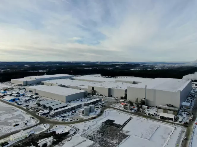 Акумулятарны завод шведскай групы Northvolt, які будуецца ў Шэлефтэа, Швецыя, у снежні 2021 года. Фота: NORTHVOLT.
