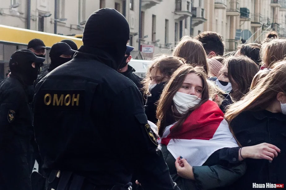 Архивное фото со студенческих протестов в Минске