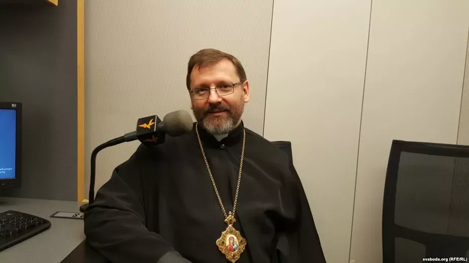 Kiraŭnik Ukrainskaj Hreka-katalickaj carkvy viarchoŭny archibiskup Śviatasłaŭ Šaŭčuk.