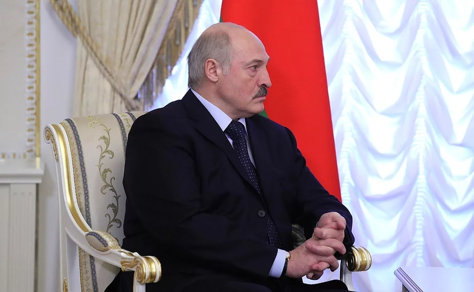 Александр Лукашенко на встрече с Путиным 3 апреля. Фото с сайта президента РФ.
