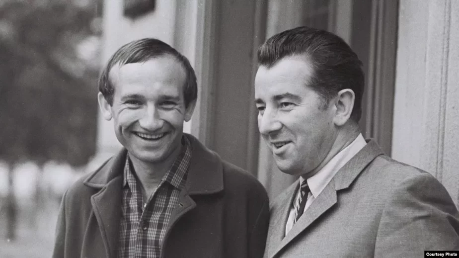 Игорь Шкляревский и Рыгор Бородулин в Москве, 1960-е.