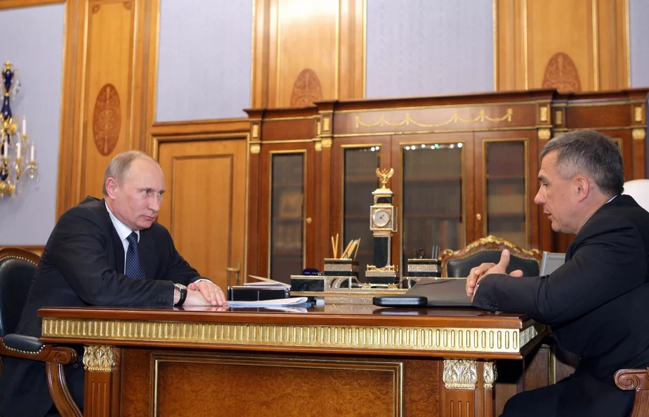 Встреча двух президентов: России Владимира Путина и Татарстана Рустама Минниханова. Согласно новому закону один из них так называться уже не мае права. Фото: Wikimedia Commons