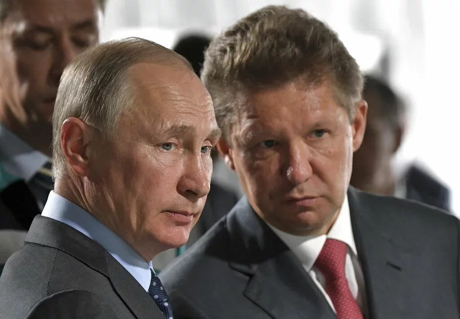 Владимир Путин и председатель правления «Газпрома» Алексей Миллер. Фото Алексея Никольского