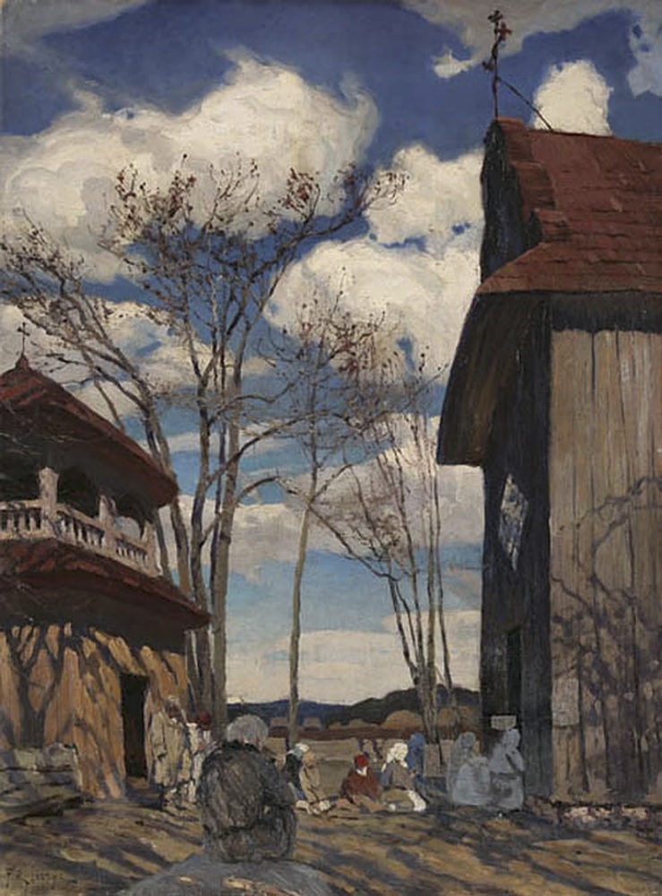 Возле костела. Фердинанд Рушчиц, 1899 год. Национальный художественный музей Беларуси